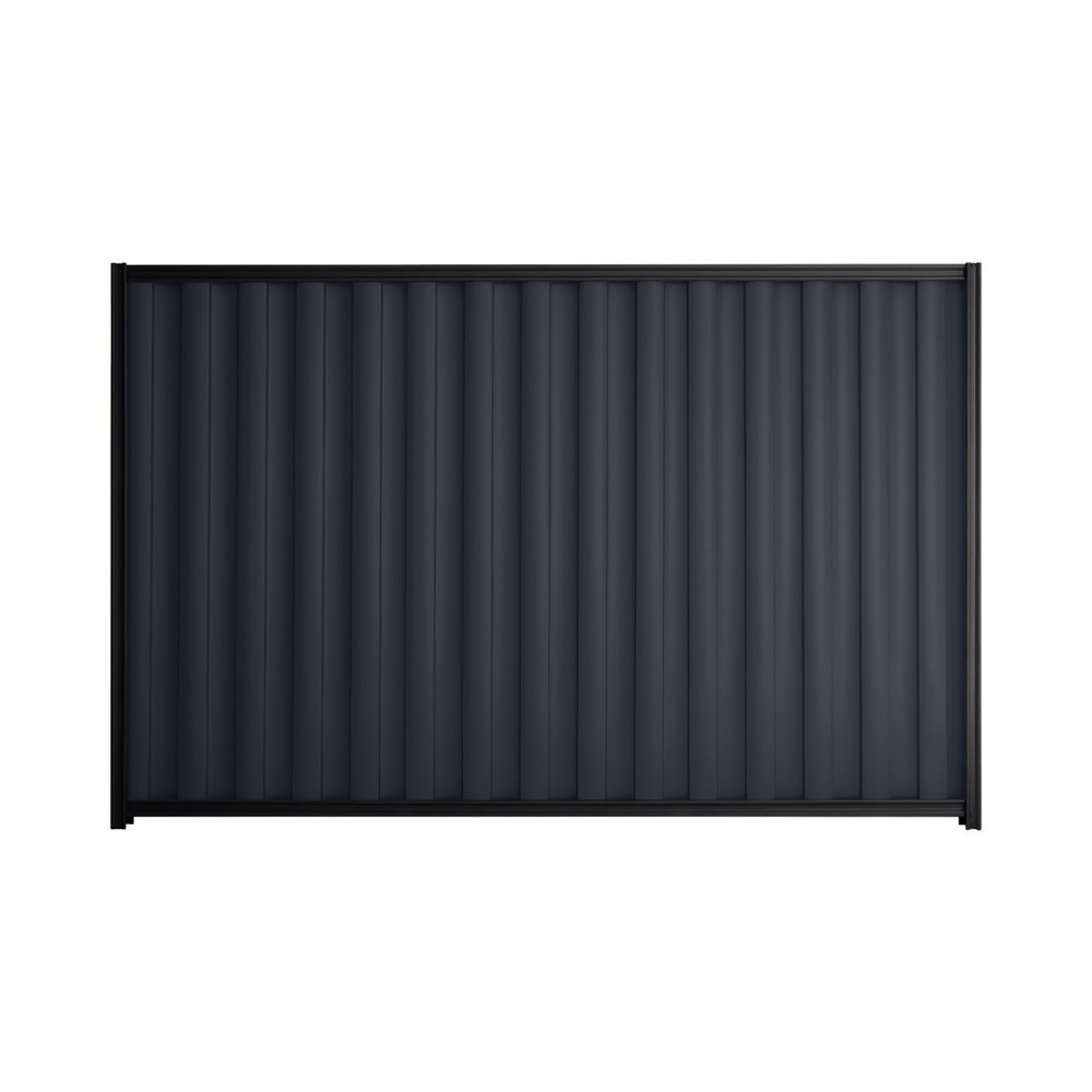Good Neighbour® Wavelok® 1500mm High Fence Panel Sheet: Dark Stone Post/Track: Gun Metal Grey