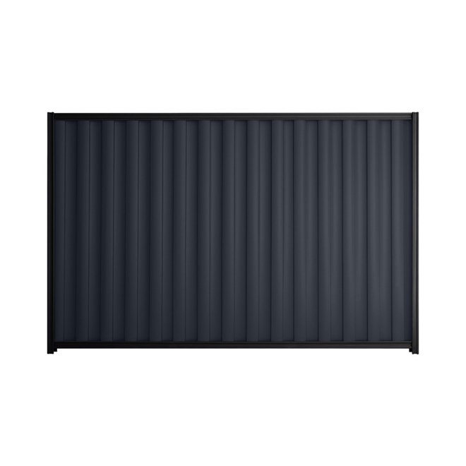 Good Neighbour® Wavelok® 1500mm High Fence Panel Sheet: Dark Stone Post/Track: Gun Metal Grey