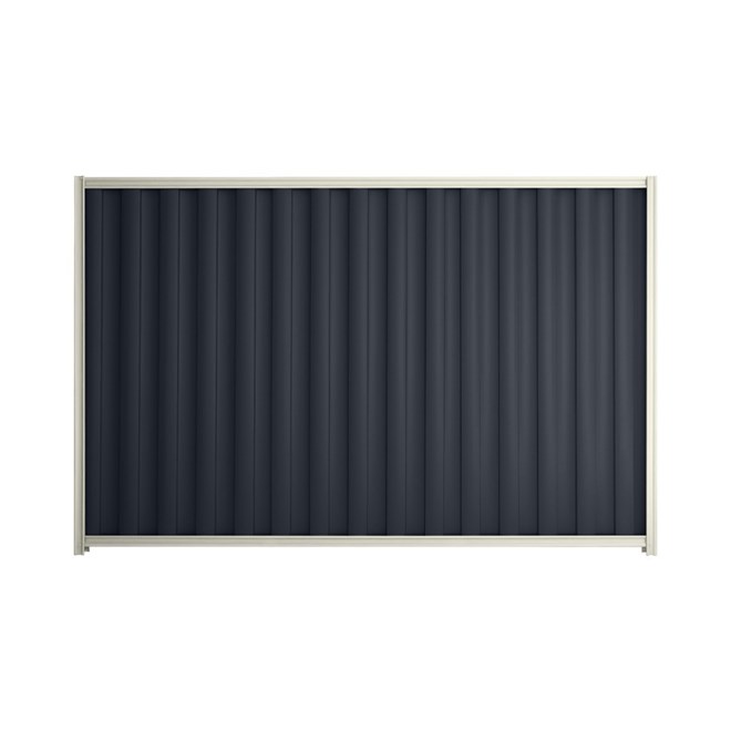 Good Neighbour® Wavelok® 1500mm High Fence Panel Sheet: Dark Stone Post/Track: Off White