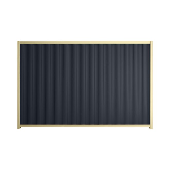 Good Neighbour® Wavelok® 1500mm High Fence Panel Sheet: Dark Stone Post/Track: Primrose