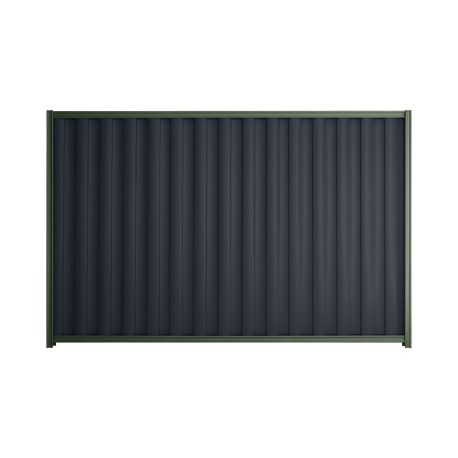 Good Neighbour® Wavelok® 1500mm High Fence Panel Sheet: Dark Stone Post/Track: Rivergum