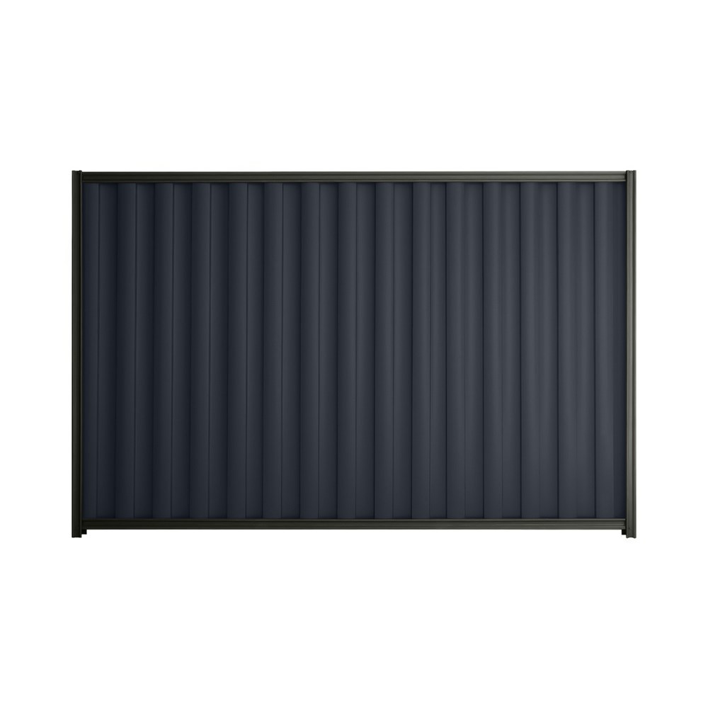 Good Neighbour® Wavelok® 1500mm High Fence Panel Sheet: Dark Stone Post/Track: Slate Grey