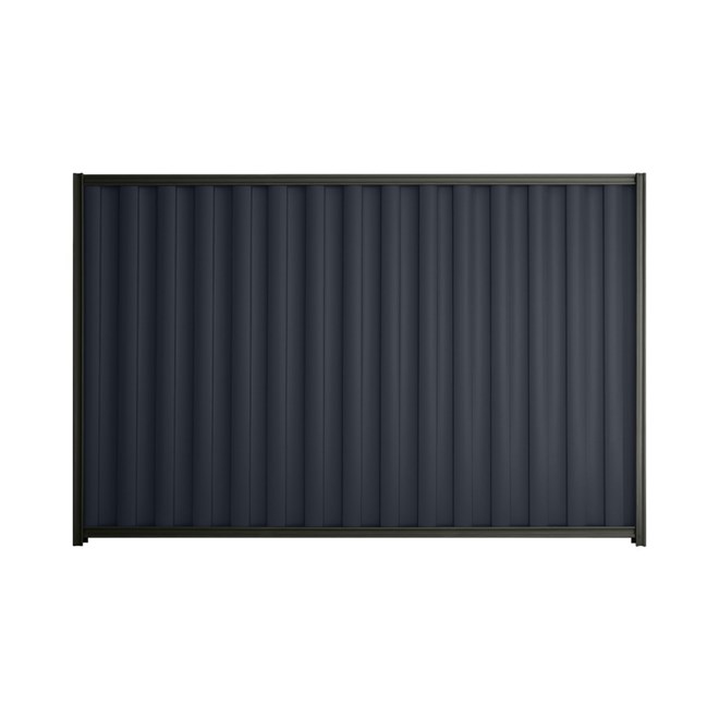 Good Neighbour® Wavelok® 1500mm High Fence Panel Sheet: Dark Stone Post/Track: Slate Grey