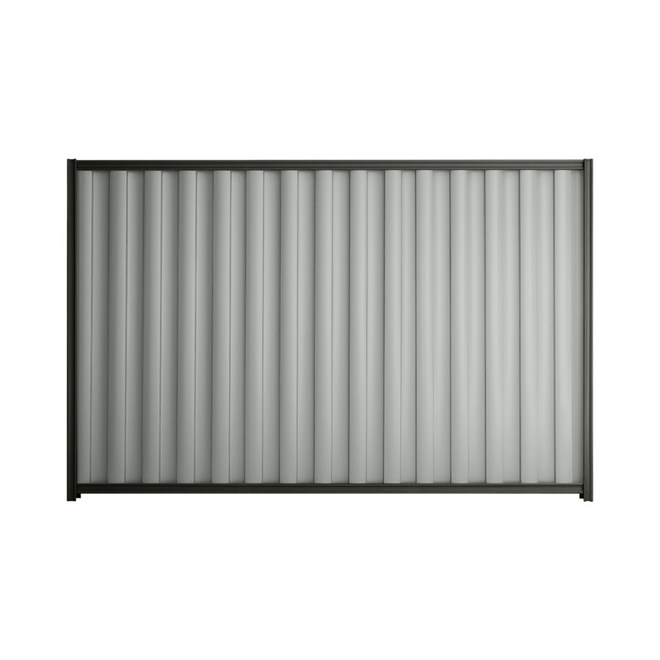 Good Neighbour® Wavelok® 1500mm High Fence Panel Sheet: Gull Grey Post/Track: Slate Grey