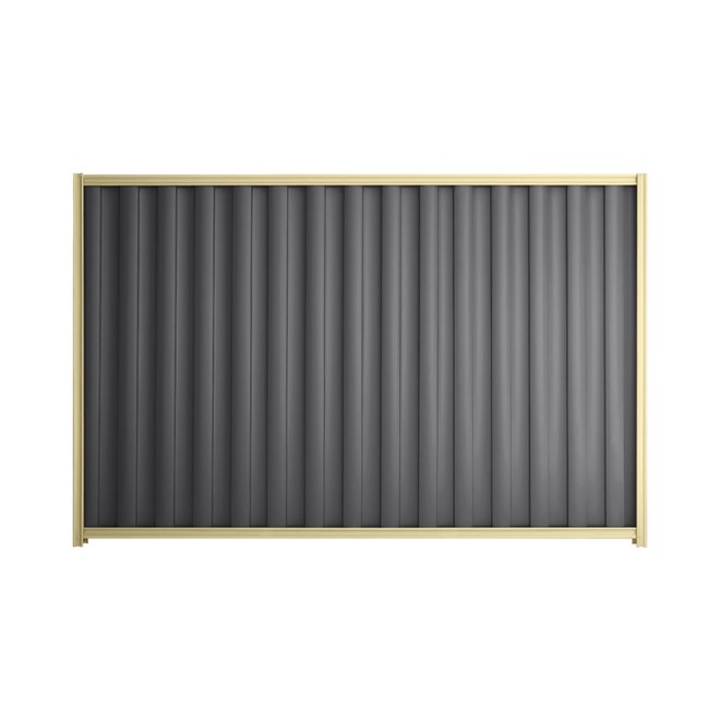 Good Neighbour® Wavelok® 1500mm High Fence Panel Sheet: Granite Post/Track: Primrose