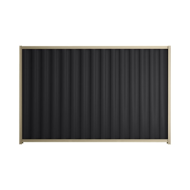 Good Neighbour® Wavelok® 1500mm High Fence Panel Sheet: Gun Metal Grey Post/Track: Merino