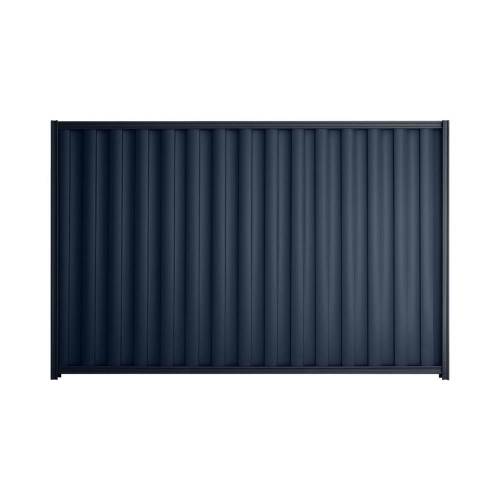Good Neighbour® Wavelok® 1500mm High Fence Panel Sheet: Mountain Blue Post/Track: Dark Stone