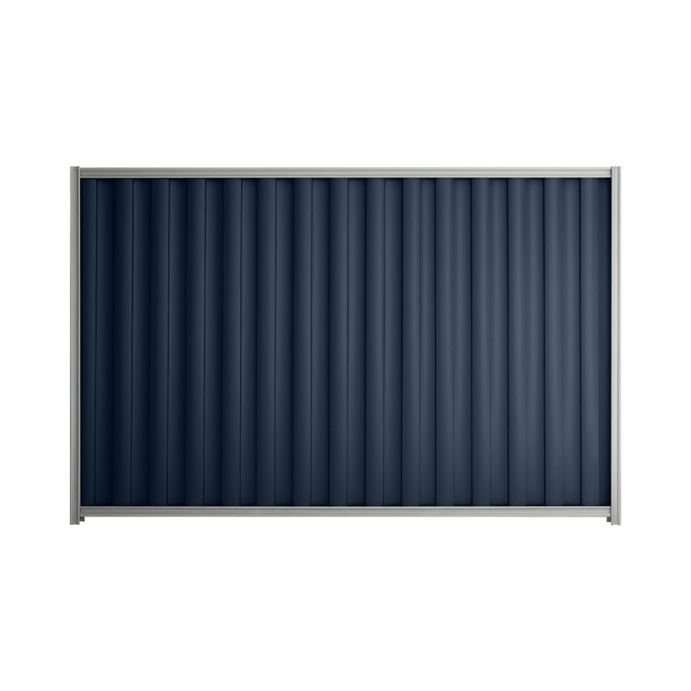 Good Neighbour® Wavelok® 1500mm High Fence Panel Sheet: Mountain Blue Post/Track: Gull Grey