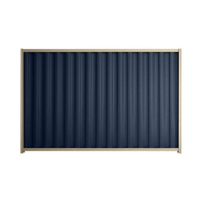 Good Neighbour® Wavelok® 1500mm High Fence Panel Sheet: Mountain Blue Post/Track: Merino