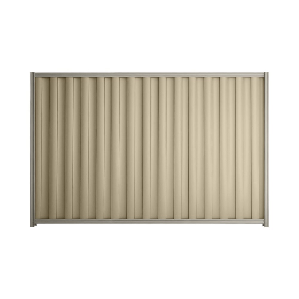 Good Neighbour® Wavelok® 1500mm High Fence Panel Sheet: Merino Post/Track: Birch