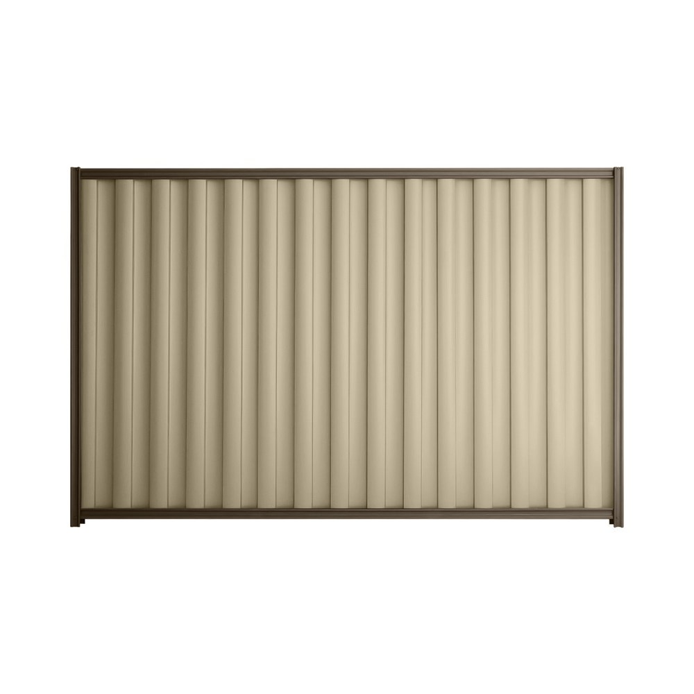 Good Neighbour® Wavelok® 1500mm High Fence Panel Sheet: Merino Post/Track: Banyan Brown