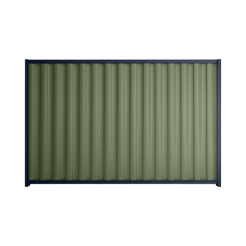Good Neighbour® Wavelok® 1500mm High Fence Panel Sheet: Mist Green Post/Track: Mountain Blue
