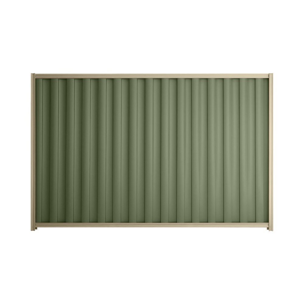 Good Neighbour® Wavelok® 1500mm High Fence Panel Sheet: Mist Green Post/Track: Merino