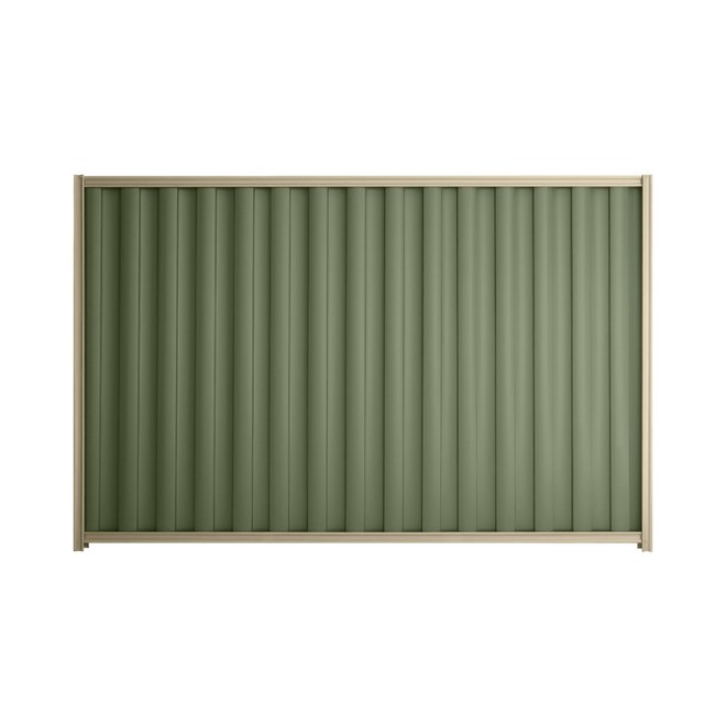 Good Neighbour® Wavelok® 1500mm High Fence Panel Sheet: Mist Green Post/Track: Merino