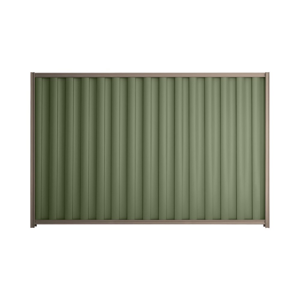 Good Neighbour® Wavelok® 1500mm High Fence Panel Sheet: Mist Green Post/Track: Marsh