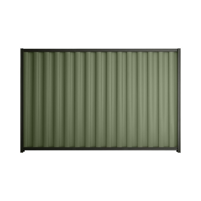 Good Neighbour® Wavelok® 1500mm High Fence Panel Sheet: Mist Green Post/Track: Slate Grey