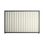 Good Neighbour® Wavelok® 1500mm High Fence Panel Sheet: Off White Post/Track: Dark Stone