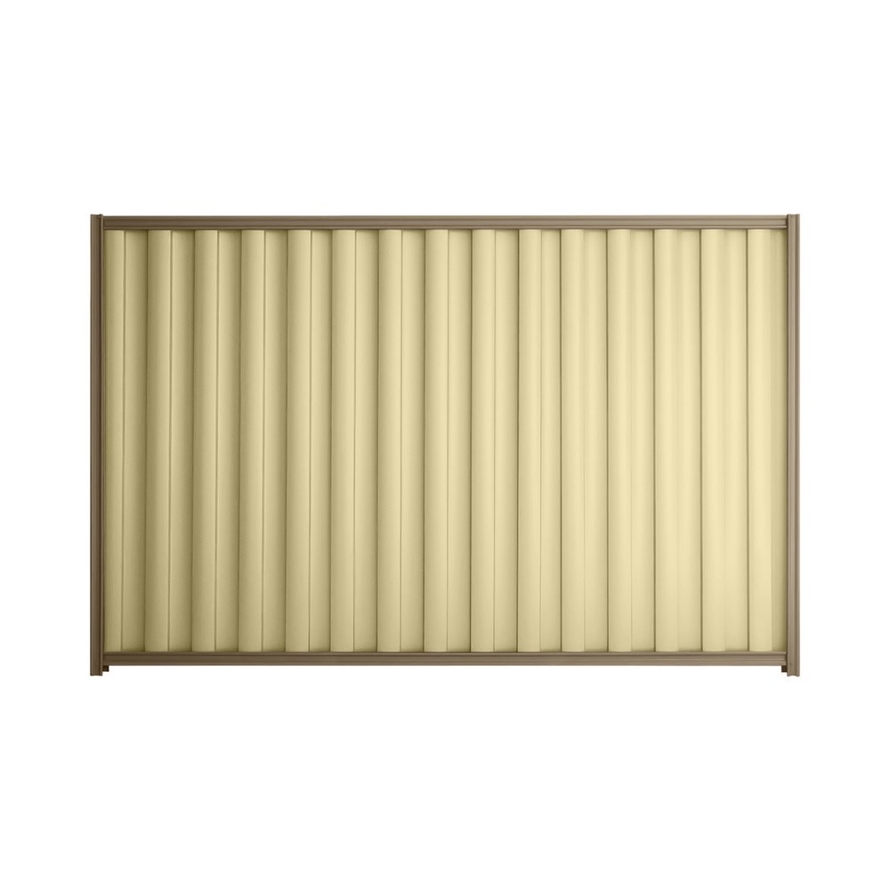 Good Neighbour® Wavelok® 1500mm High Fence Panel Sheet: Primrose Post/Track: Beige