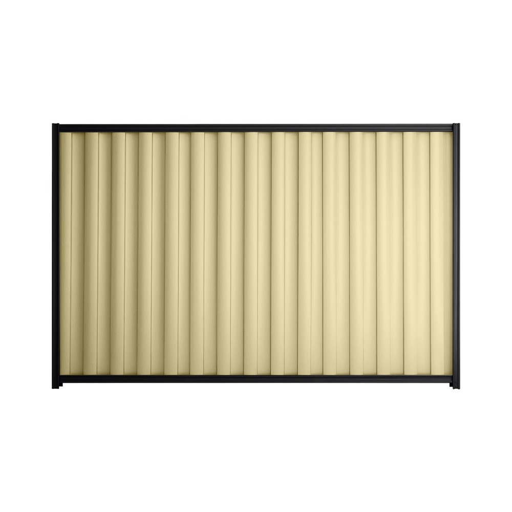 Good Neighbour® Wavelok® 1500mm High Fence Panel Sheet: Primrose Post/Track: Gun Metal Grey