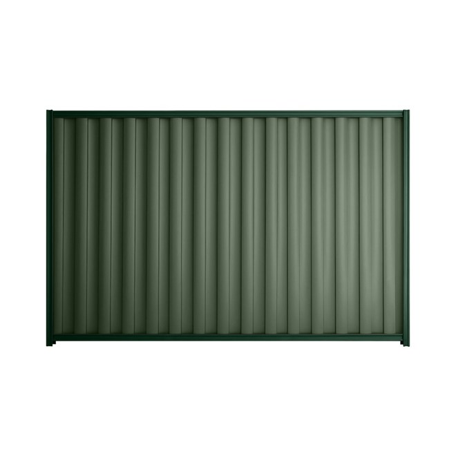 Good Neighbour® Wavelok® 1500mm High Fence Panel Sheet: Rivergum Post/Track: Caulfield Green