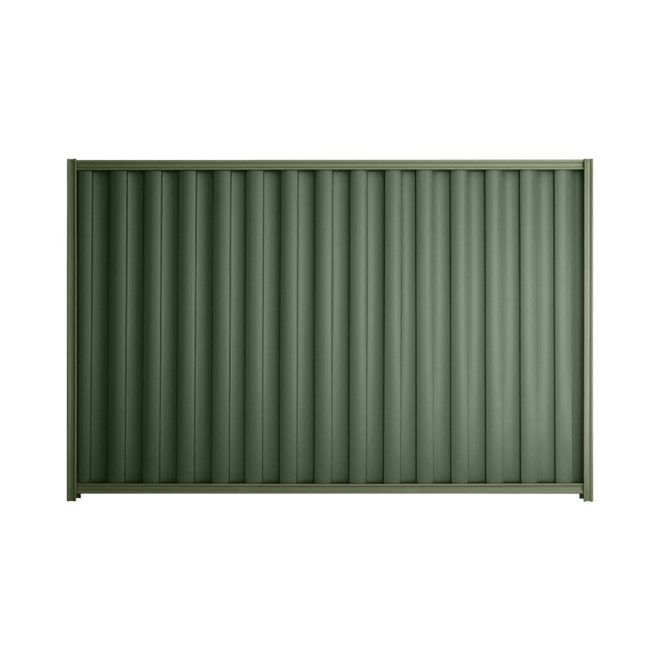 Good Neighbour® Wavelok® 1500mm High Fence Panel Sheet: Rivergum Post/Track: Mist Green