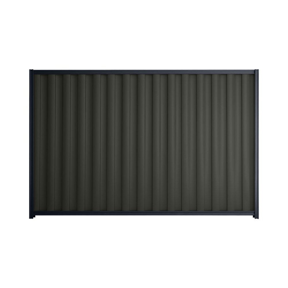 Good Neighbour® Wavelok® 1500mm High Fence Panel Sheet: Slate Grey Post/Track: Dark Stone