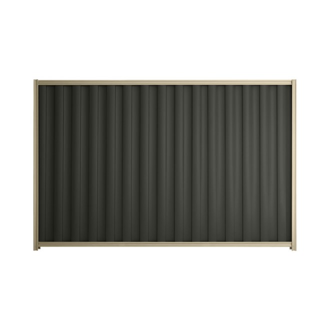 Good Neighbour® Wavelok® 1500mm High Fence Panel Sheet: Slate Grey Post/Track: Merino