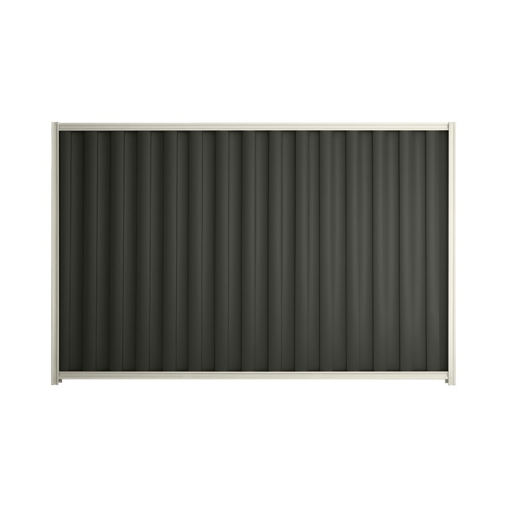 Good Neighbour® Wavelok® 1500mm High Fence Panel Sheet: Slate Grey Post/Track: Off White