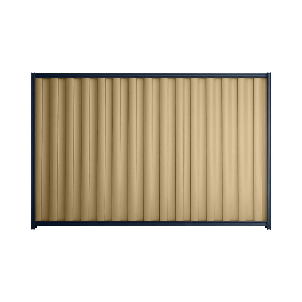 Good Neighbour® Wavelok® 1500mm High Fence Panel Sheet: Wheat Post/Track: Mountain Blue