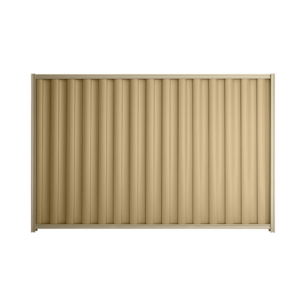 Good Neighbour® Wavelok® 1500mm High Fence Panel Sheet: Wheat Post/Track: Merino