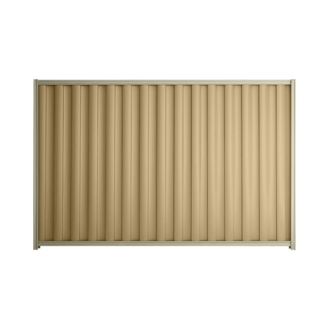 Good Neighbour® Wavelok® 1500mm High Fence Panel Sheet: Wheat Post/Track: Moss Vale Sand