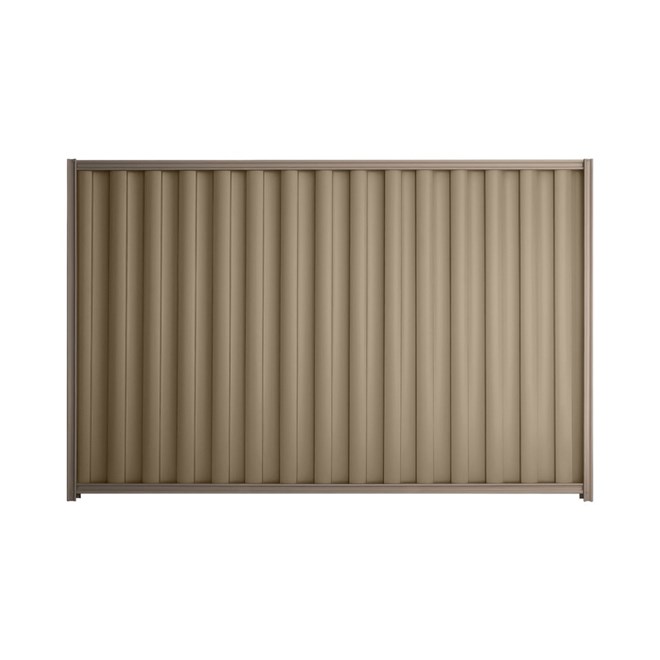 Good Neighbour® Wavelok® 1800mm High Fence Panel Sheet: Beige Post/Track: Marsh