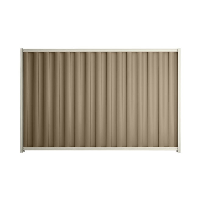 Good Neighbour® Wavelok® 1800mm High Fence Panel Sheet: Beige Post/Track: Off White