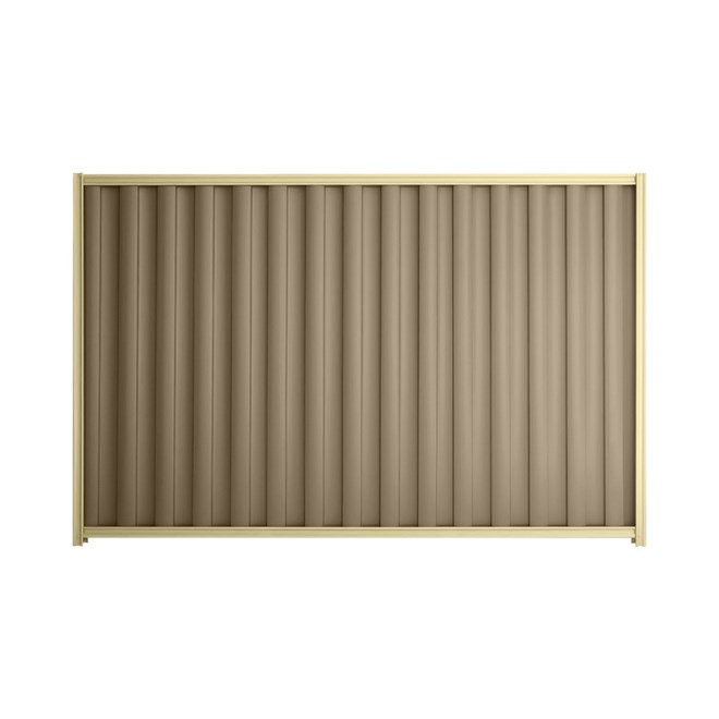 Good Neighbour® Wavelok® 1800mm High Fence Panel Sheet: Beige Post/Track: Primrose