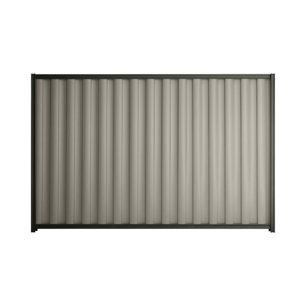 Good Neighbour® Wavelok® 1800mm High Fence Panel Sheet: Birch Post/Track: Slate Grey