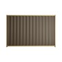 Good Neighbour® Wavelok® 1800mm High Fence Panel Sheet: Banyan Brown Post/Track: Wheat