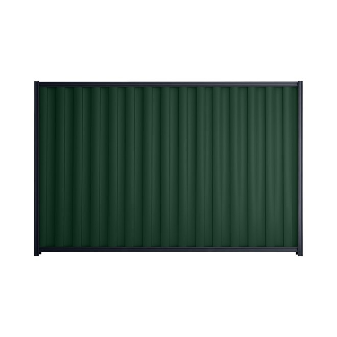 Good Neighbour® Wavelok® 1800mm High Fence Panel Sheet: Caulfield Green Post/Track: Dark Stone