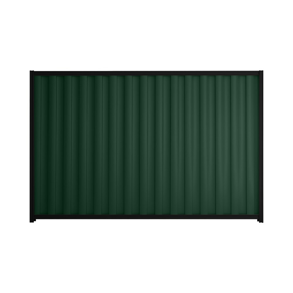 Good Neighbour® Wavelok® 1800mm High Fence Panel Sheet: Caulfield Green Post/Track: Ebony