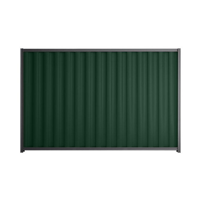 Good Neighbour® Wavelok® 1800mm High Fence Panel Sheet: Caulfield Green Post/Track: Granite