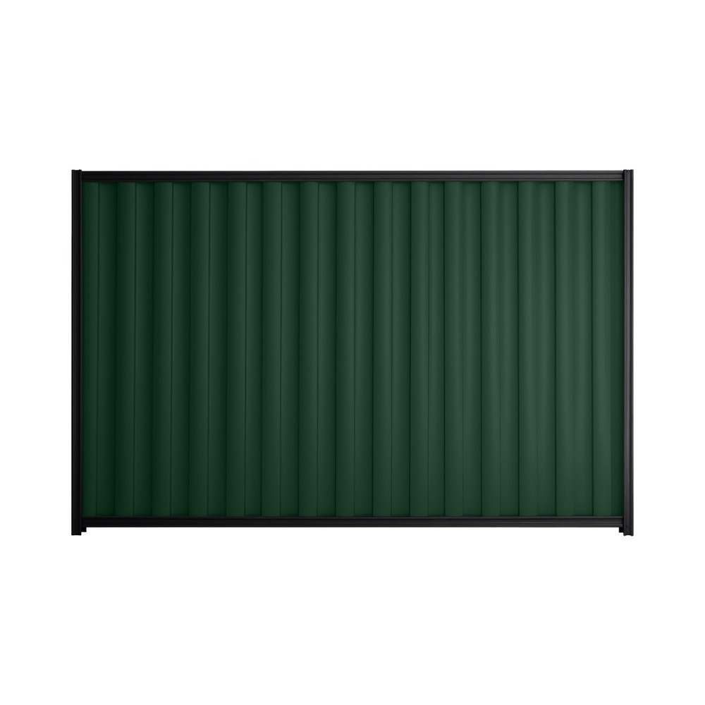 Good Neighbour® Wavelok® 1800mm High Fence Panel Sheet: Caulfield Green Post/Track: Gun Metal Grey