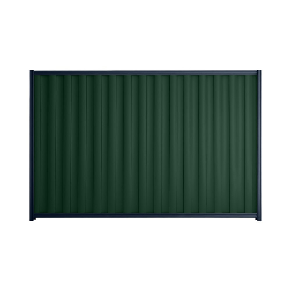 Good Neighbour® Wavelok® 1800mm High Fence Panel Sheet: Caulfield Green Post/Track: Mountain Blue