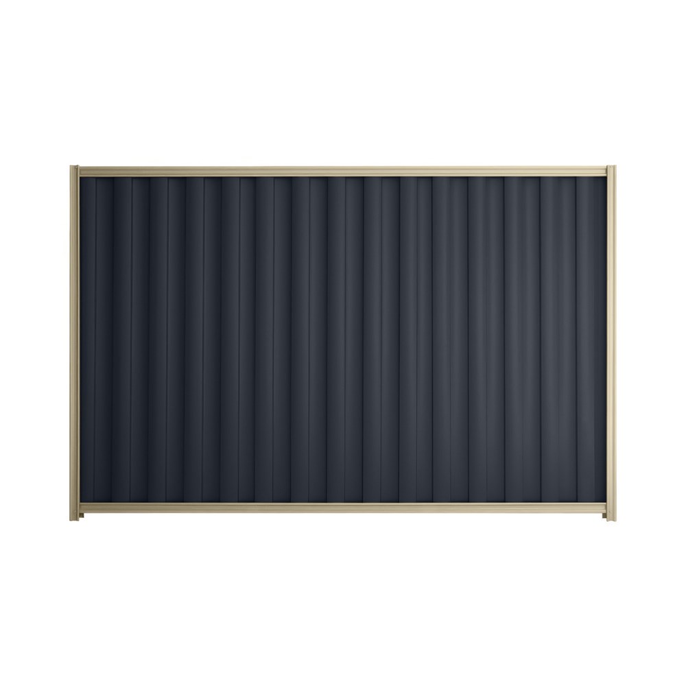 Good Neighbour® Wavelok® 1800mm High Fence Panel Sheet: Dark Stone Post/Track: Merino