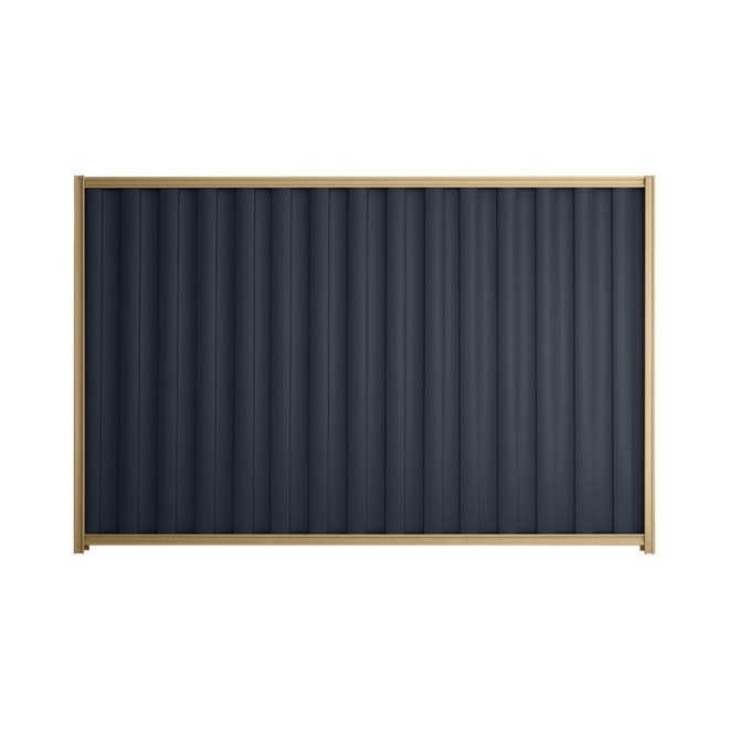 Good Neighbour® Wavelok® 1800mm High Fence Panel Sheet: Dark Stone Post/Track: Wheat