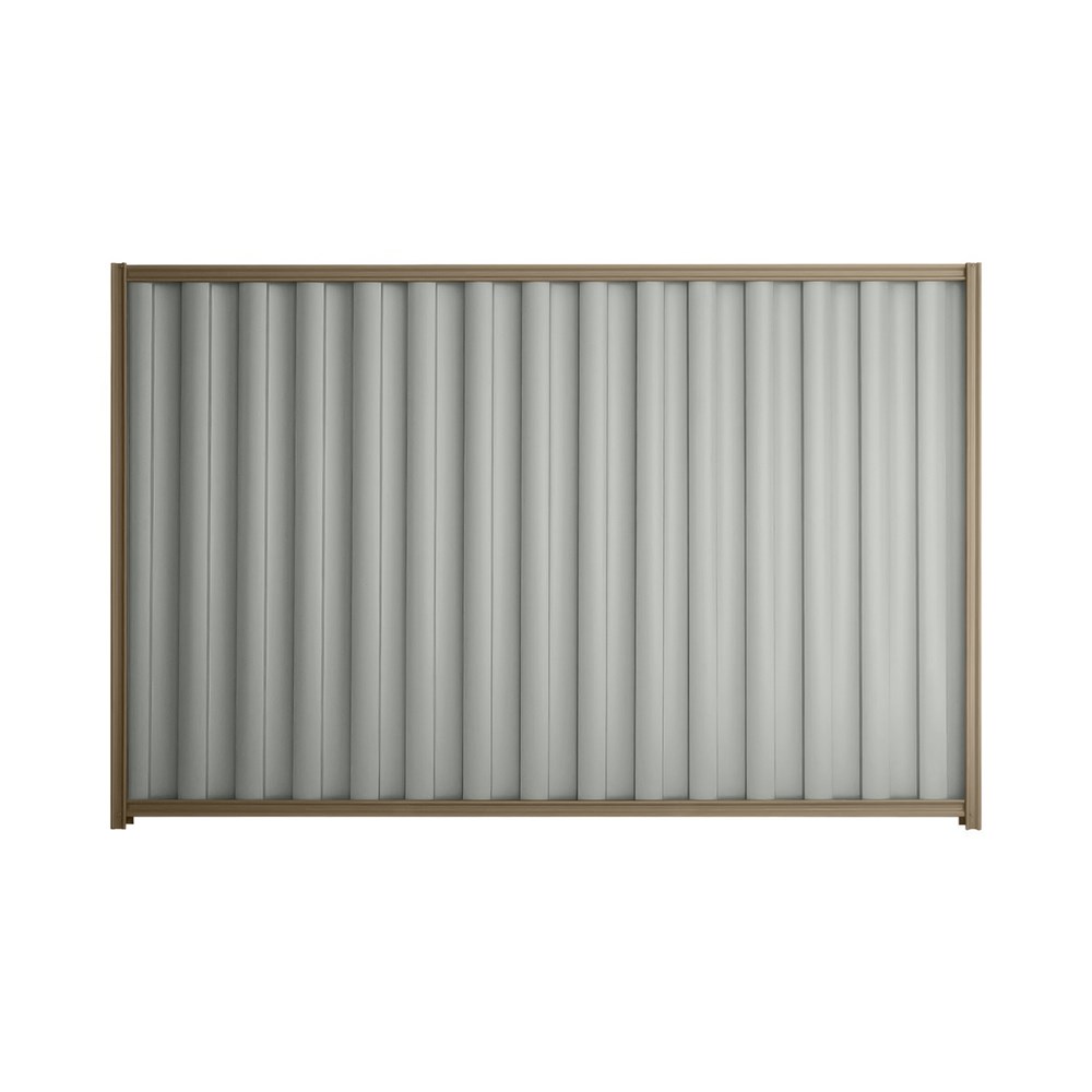 Good Neighbour® Wavelok® 1800mm High Fence Panel Sheet: Gull Grey Post/Track: Beige