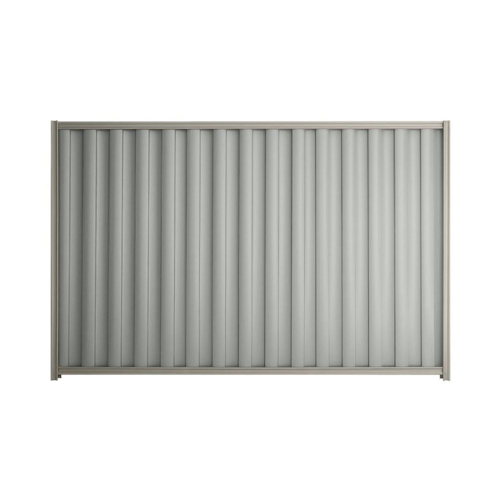Good Neighbour® Wavelok® 1800mm High Fence Panel Sheet: Gull Grey Post/Track: Birch