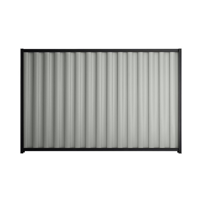 Good Neighbour® Wavelok® 1800mm High Fence Panel Sheet: Gull Grey Post/Track: Gun Metal Grey