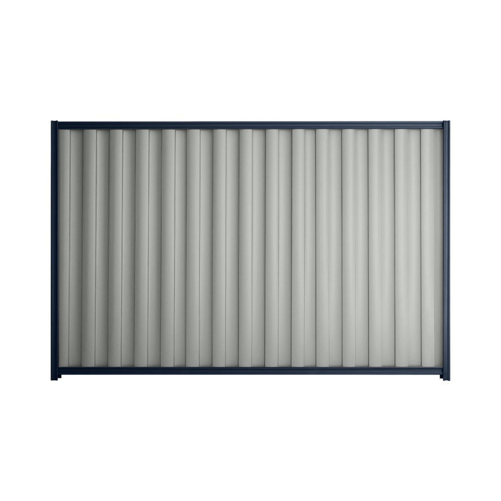 Good Neighbour® Wavelok® 1800mm High Fence Panel Sheet: Gull Grey Post/Track: Mountain Blue
