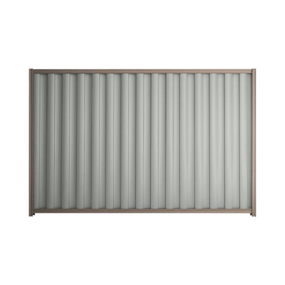 Good Neighbour® Wavelok® 1800mm High Fence Panel Sheet: Gull Grey Post/Track: Marsh