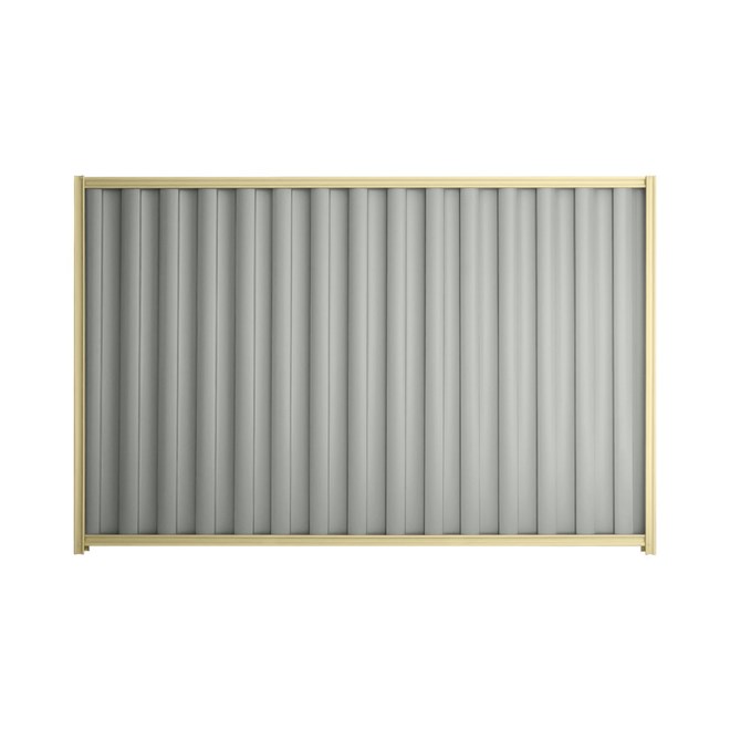 Good Neighbour® Wavelok® 1800mm High Fence Panel Sheet: Gull Grey Post/Track: Primrose