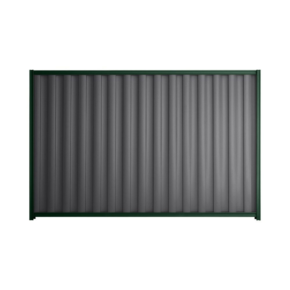 Good Neighbour® Wavelok® 1800mm High Fence Panel Sheet: Granite Post/Track: Caulfield Green